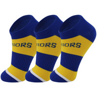 NBA篮球运动船袜 低帮短筒棉袜 跑步训练袜子 3双装 勇士队