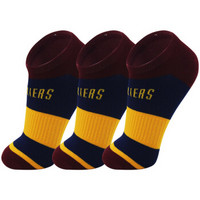 NBA篮球运动船袜 低帮短筒棉袜 跑步训练袜子 3双装 骑士队
