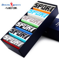 与狼共舞袜子男士船袜四季休闲短袜6双装  85082 混色 均码