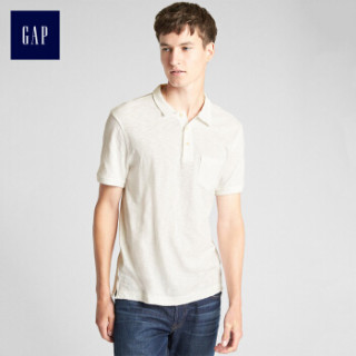 Gap 盖璞 男装 舒适竹节棉基本款宽松Polo衫 223628