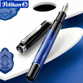百利金（Pelikan）M205 德国进口树脂笔身 钢笔墨水笔-蓝色大理石F