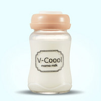 V-Coool 母乳保鲜储奶瓶 大刻度宽口径玻璃材质 (单只装)180ml 咖啡色