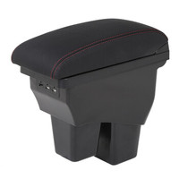 十虎本田CRV2018款新飞度真皮扶手箱2014款中央扶手箱免打孔手扶箱2016款新飞度改装原装扶手箱 真皮款