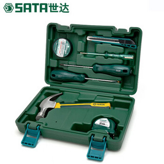 世达 SATA 7件家用工具组套家庭五金手动工具组套实用安装物业维修工具箱套装 DY05161