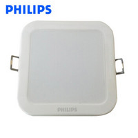 飞利浦PHILIPS 明皓超薄筒灯 方形DN003B/LED6/NW 7W中性光 开孔100*100mm 6只装