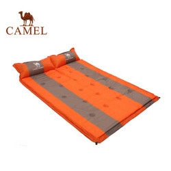 CAMEL 骆驼 户外带枕双人自动充气垫 春游野营双人防潮垫帐篷睡垫 A8W05002 橘色拼灰