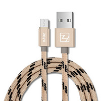 zoyu 闪电冲 数据线 (Micro USB、1m、土豪金)