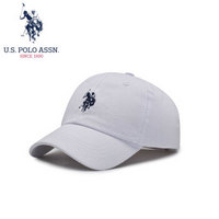 美国马球协会 U.S. POLO ASSN.U.S.POLO 帽子男女儿童棒球帽基本款4-10岁儿童遮阳鸭舌帽 SMZOO-60006 白