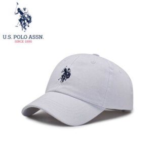美国马球协会 U.S. POLO ASSN.U.S.POLO 帽子男女儿童棒球帽基本款4-10岁儿童遮阳鸭舌帽 SMZOO-60006 白