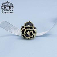 Royal sasa 皇家莎莎(Royalsasa)发饰盘头花朵发抓夹小号刘海夹发夹发卡子女士顶夹 黑色