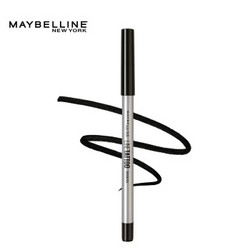 美宝莲（MAYBELLINE）巨持久眼线胶笔 黑色 0.4g（极细持久防水防汗不易脱色晕染） *4件