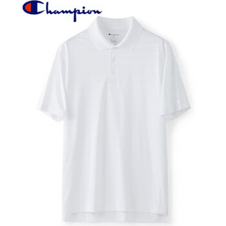 champion冠军 2019夏季新款运动短袖Polo衫男士舒适透气上衣  G3012 白色 XL码