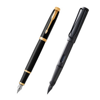 LAMY 凌美 钢笔 Safari狩猎系列 磨砂黑 EF尖 单支装+PARKER 派克 钢笔 IM系列 纯黑 F尖 单支装