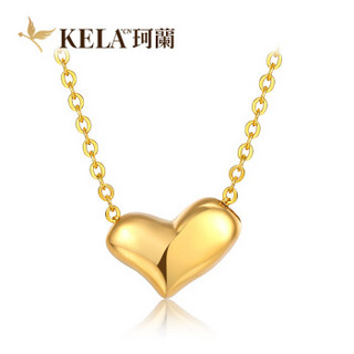 KELA.CN 珂兰 KLNW028392 18k彩金玫瑰金黄金项链锁骨链女款时尚金链子