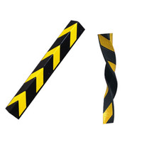 谋福9871反光橡胶护角条墙角 防撞条 交通标志停车场 地下室车库轮廓标 反光橡胶护角条(1200*100*12毫米)