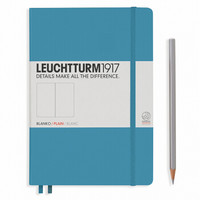 德国灯塔LEUCHTTURM1917 进口商务硬皮笔记本子 会议记事本手帐本文具礼品 办公用品空白内页 A5 蓝色