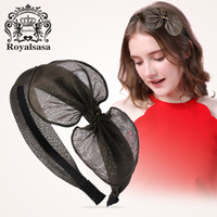 Royal sasa头饰甜美发带小清新洗脸发箍轻便发卡头箍盘头发饰品 咖色