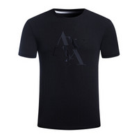 ARMANI EXCHANGE阿玛尼奢侈品男士短袖针织T恤衫3ZZTAT-ZJE6Z BLACK-1200 XS