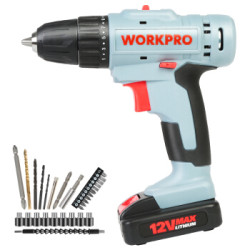 WORKPRO 万克宝 W004529N 家用锂电钻套装 12V +凑单品