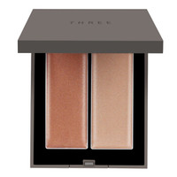 THREE 珠光润采粉饼 修容腮红遮瑕三合一 凝光润采盒 素颜妆感 01 6.8g 日本进口