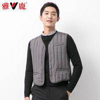 雅鹿 2019新款 男款 韩版轻薄内穿背心贴身坎肩男士马甲 YT6107120 灰色 170