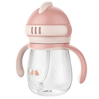 日康（rikang） 宝宝学饮杯婴儿水杯 重力球儿童吸管杯饮水杯240ml（粉）RK-B1029