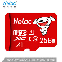 朗科（Netac）256GB TF（MicroSD）存储卡A1 U1 C10 读速100MB/s 行车记录仪摄像机手机内存卡