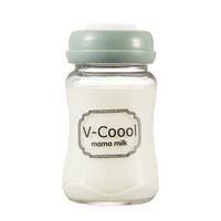 V-Coool 母乳保鲜储奶瓶 大刻度宽口径玻璃材质 (单只装)180ml 抹茶色