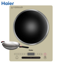 海尔（Haier）电磁炉电炒灶电磁灶爆炒炉2200W火力滑控调节黑晶聚能凹面加热 C22-CD01（标配炒锅）