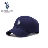 U.S.POLO 帽子男女儿童棒球帽基本款4-10岁儿童遮阳鸭舌帽 SMZOO-60006 藏蓝