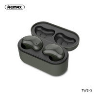REMAX TWS5无线蓝牙耳机双耳迷你超小隐形耳塞5.0入耳式开车运动跑步超长待机男女苹果安卓手机通用 墨绿