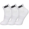 NBA 袜子男士袜子低帮男袜精梳棉舒适透气 篮球运动短袜 3双装 白色