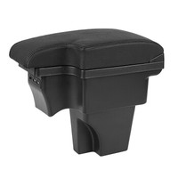 十虎 宝骏310真皮扶手箱专用宝骏310w中央一体手扶箱原装改装储物箱510免打孔扶手箱 黑色黑线