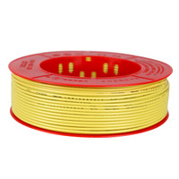 德力西电气（DELIXI ELECTRIC）电线电缆 BVR4平方 单芯多股铜线 国标家装家用铜芯电线 国标足米100米黄色