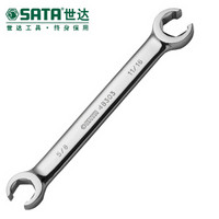 世达（SATA）英制全抛光油管扳手5/8''x11/16''  48303 钢制