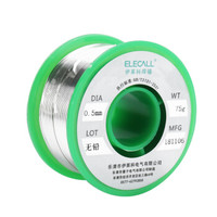 伊莱科 (ELECALL) 焊锡丝99% 线径0.5mm75g 松香芯锡线电烙铁维修焊接助焊剂 无铅 ET570101