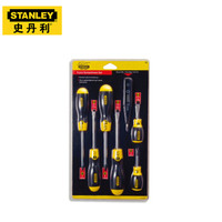 史丹利(STANLEY)螺丝刀组套 胶柄螺丝批一字十字起子改锥 6件套胶柄(附测电笔)92-002-23