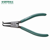 世达(SATA)轴用曲口卡簧钳7英寸175mm弯口内卡外卡挡圈卡环钳弹簧钳子 72002 现货