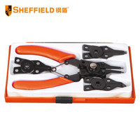 钢盾 SHEFFIELD S047001 5件套卡簧钳 6寸轴用孔用卡簧钳弹簧钳 内卡/外卡钳子