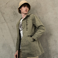 AK男装 (AKSERIES)法国“F-2”战地风衣夹克 1806203 军绿 S