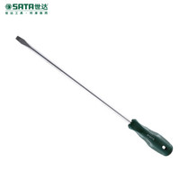 世达(SATA)一字型塑柄螺丝批3.2*150mm加长平口螺丝刀改锥磁性起子 62204 现货