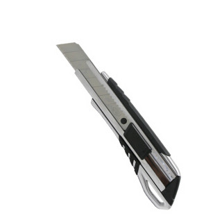 DL  得力美工刀 壁纸刀 铝合金包胶自动锁定单连发美工刀 DL4254（2把装）