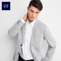 Gap旗舰店 男装 基本款时尚杂灰色精裁西装外套228377 中度混合灰 M