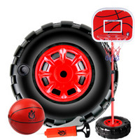 宏登（HONGDENG）轮胎1.5米儿童篮球架 可升降儿童篮球架户外铁框宝宝投篮框架