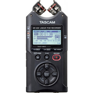 TASCAM DR-40X 4轨录音机 音乐学习上课录音 微电影单反收音 婚庆调音台录音 vlog收音 iphone麦克风
