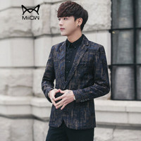 猫人(MiiOW)男士西服休闲时尚花色单西便服外套QT4001-1-XZ1873卡其色3XL