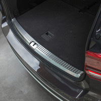 小忙牛（Mcow）适用大众途昂后备箱护板专用途昂后护板装饰条改装专用迎宾踏板 外置加长款 不锈钢蓝标 1件装