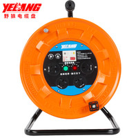 野狼YELANG 工程电缆线盘空盘 220v 移动手提电线卷线盘排插线轴工地排插线板YL-S33BS(空盘不带线)