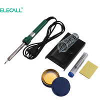 伊莱科 (ELECALL) 电烙铁套装30W 含松香焊锡丝烙铁架高温海绵学生电子维修工具组套 ESI-112A