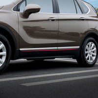 小忙牛（Mcow）小忙牛改装饰适用别克昂科威车身饰条车门防撞条车贴防擦门边亮条 304不锈钢亮银 4件装